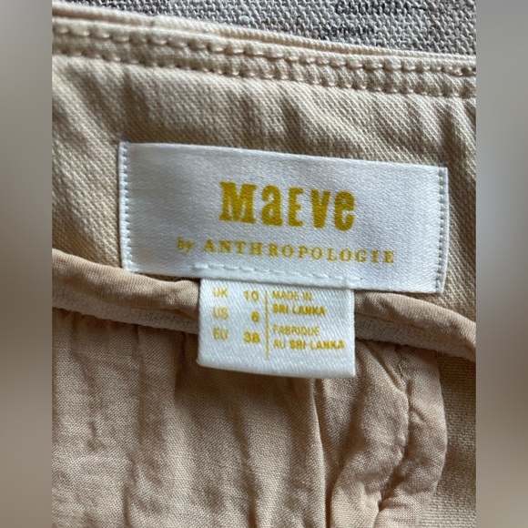Maeve Anthropologie Remi Wide Leg Cropped Chino Pants Size 10 - Picture 9 of 15